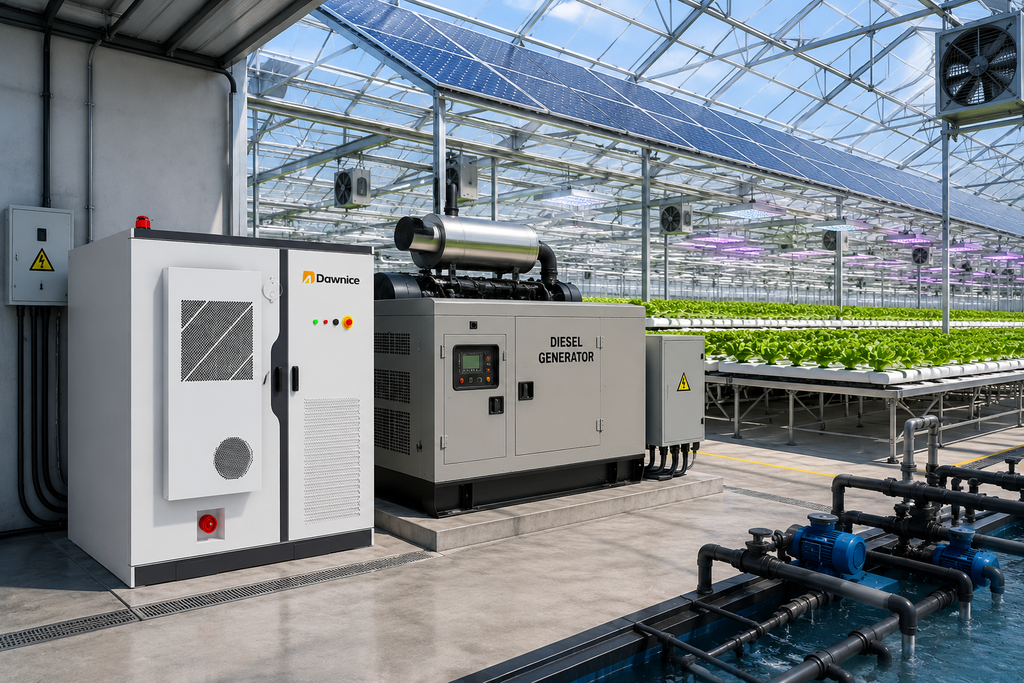 125 kW / 265 kWh PV-Diesel-Batteriespeicher Hybridlösung