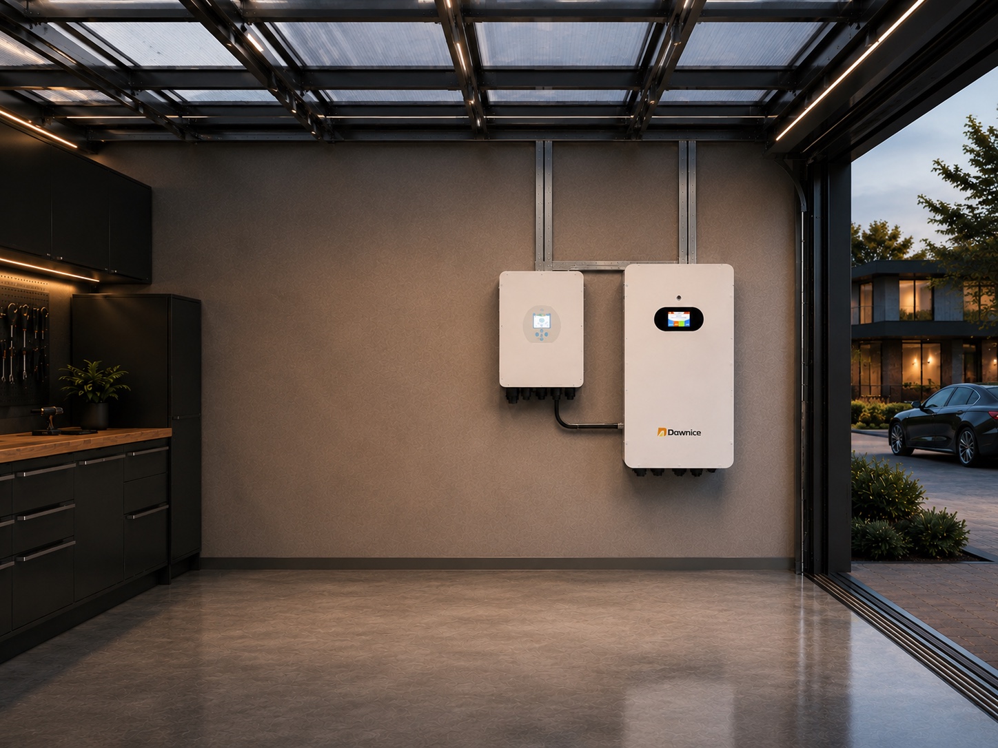 Illustrative Beratungsszene für die 16-kWh-Wandbatterie