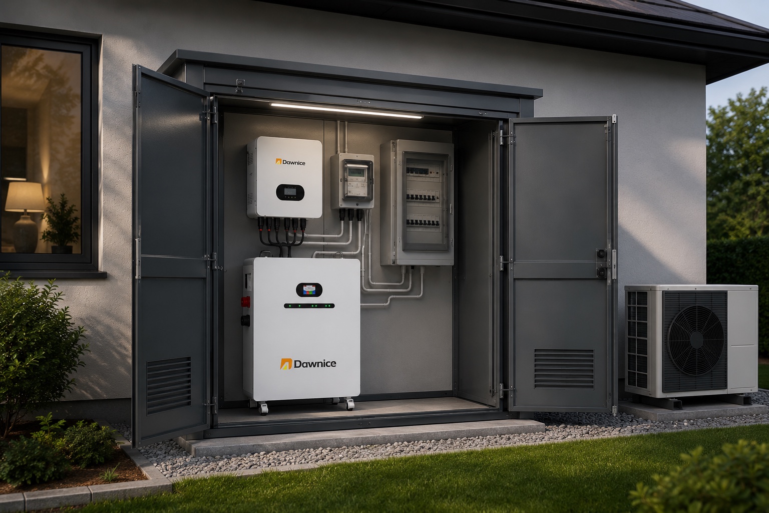 Illustrative Anwendungsszene für die 20-kWh-Heimbatterie
